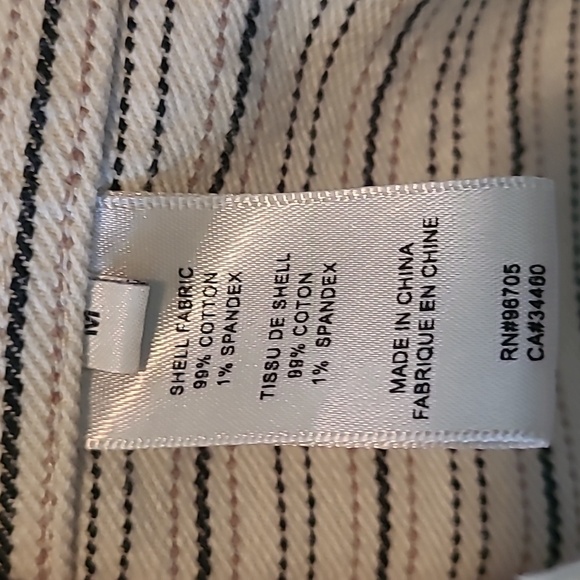 Rebecca Taylor Striped Utilitarian Field Jacket Cotton Twill Sz M As Seen On TV - Picture 8 of 13